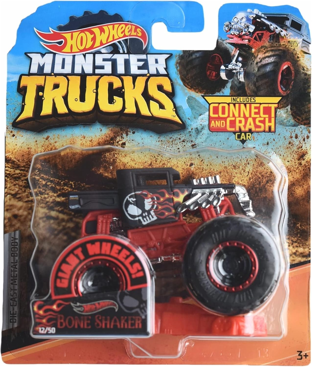 Hot Wheels Monster Trucks Bone Shaker - Connect and Crash 12/50