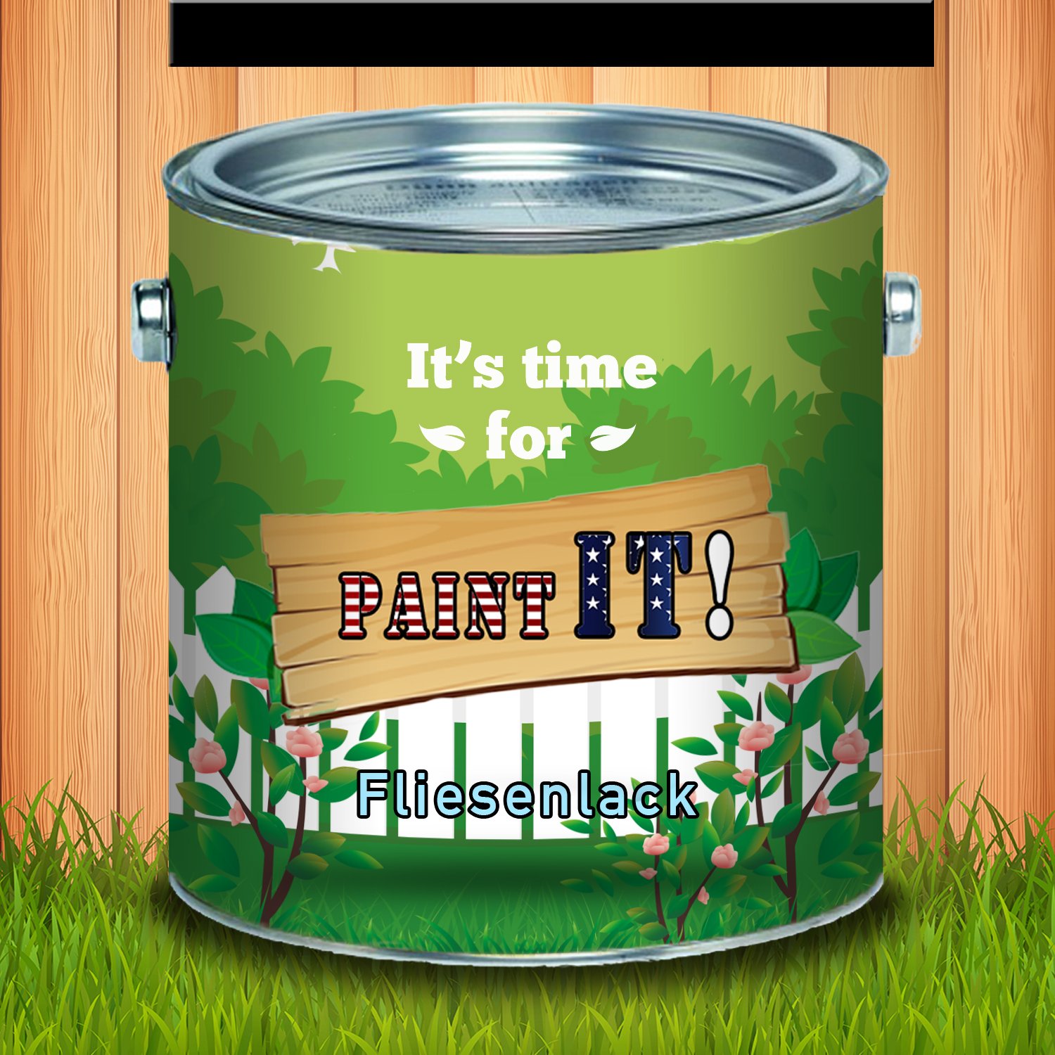 Paint IT! Set de pintura para azulejos de larga duración de 2 componentes alternativo para la placa de tartas y espejos de cocina, incluye endurecedor brillante todos los tonos RAL, 5 L, color negro