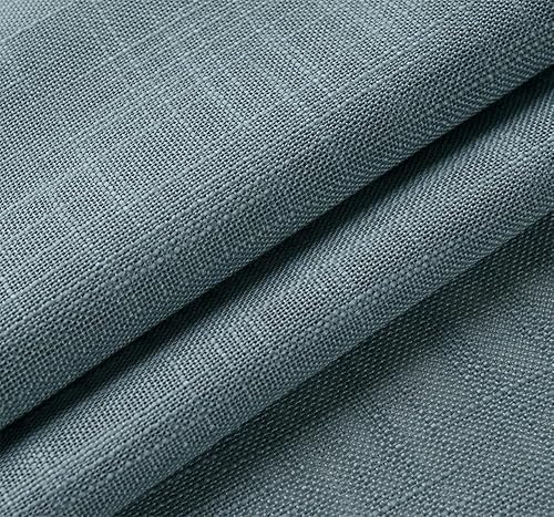 Miniatura 7 de Cortinas para sala de estar de 2 paneles (2 x 37 pulgadas de ancho), cortinas con textura de lino, con ojales, de la marca Miuco