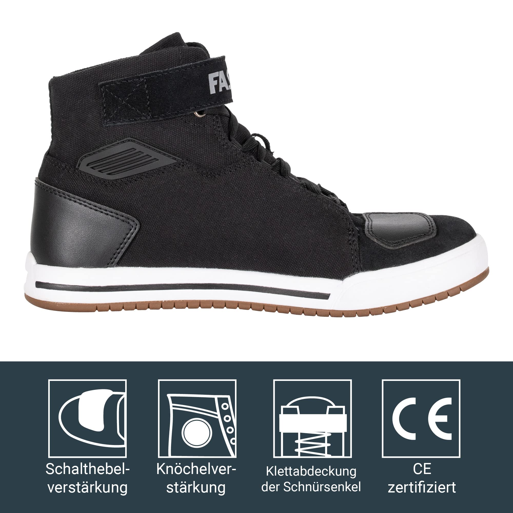 FAST WAY City Uni 221 Motorrad Schuhe Herren & Damen, Motorradschuhe mit CE Zertifizierung, Bequeme Motorradstiefel mit Schalthebel- & Knöchelverstärkung, Motorradschuhe Herren/Damen