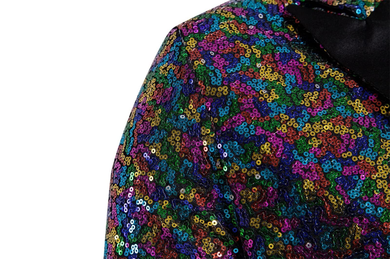 Generisch Veste de costume à paillettes brillantes pour homme