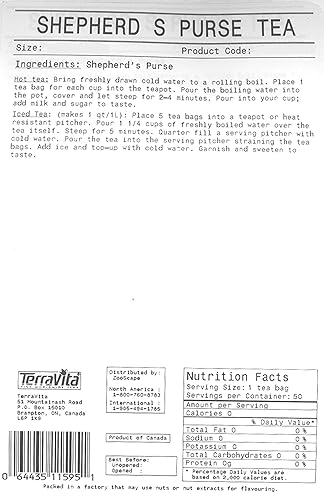 Miniatura 2 de Shepherd's Purse Tea (25 bolsitas de té, ZIN 511594)