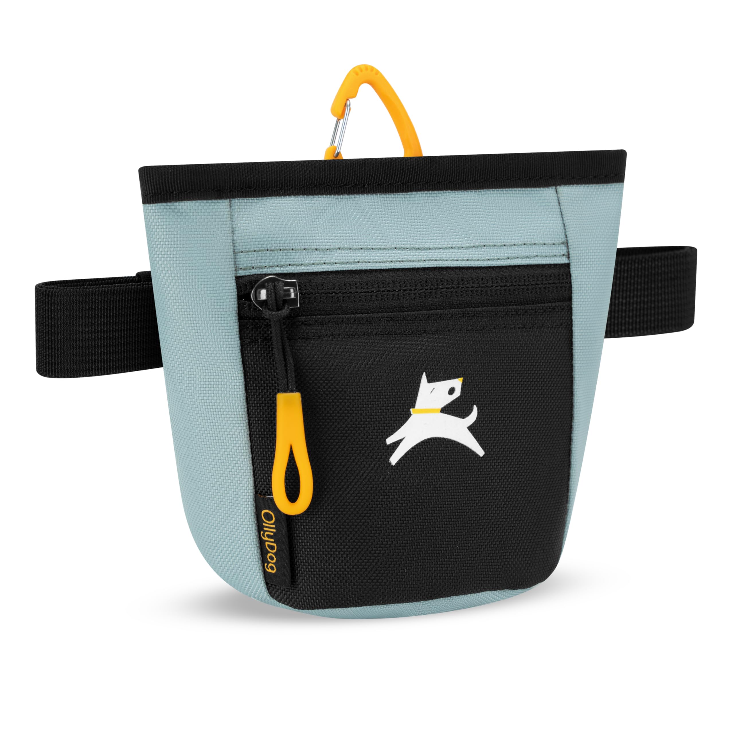 OllyDog Goodie Sac à friandises pour chien, clip ceinture pour entraînement mains libres, fermeture magnétique, dressage et aide au comportement, trois façons de le porter (Sainte-Lucie)