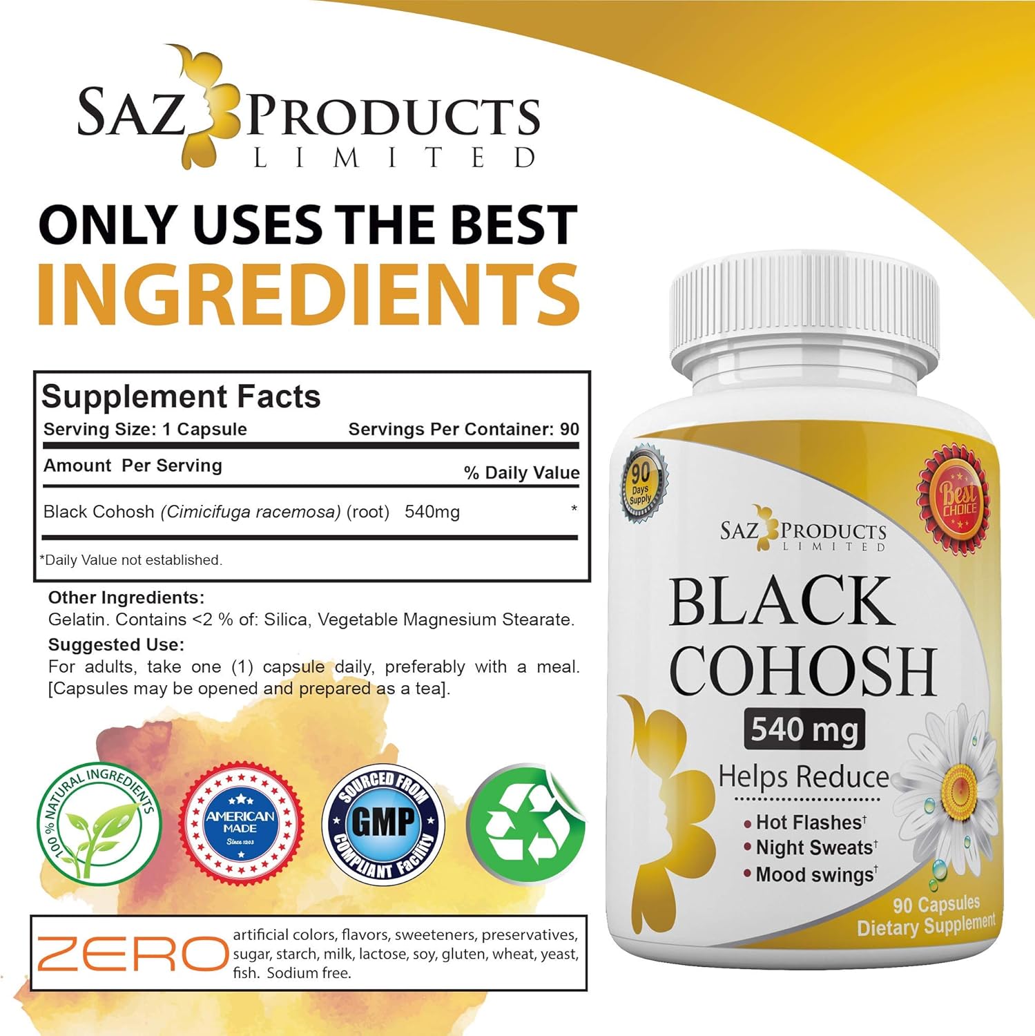 Organic Turmeric Curcumin with BioPerine and Black Cohosh Bundle - Potent Anti-Inflammatory Capsules Combined with a Black Cohosh Menopause Supplement for Women for Ultimate Menopause Relief : Health & Household