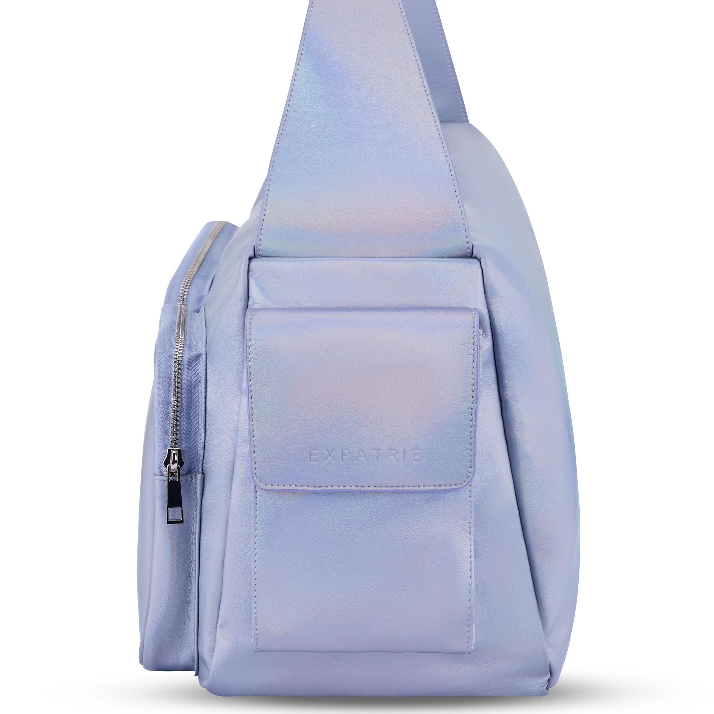 Expatrié Bolsa de Viaje Mujer Púrpura Arco Iris - Nova - Bolso de Deporte con Muchos Compartimentos - Weekender Equipaje de Mano - Bandolera Grande para Bebé, Gym, Avión y Hospital