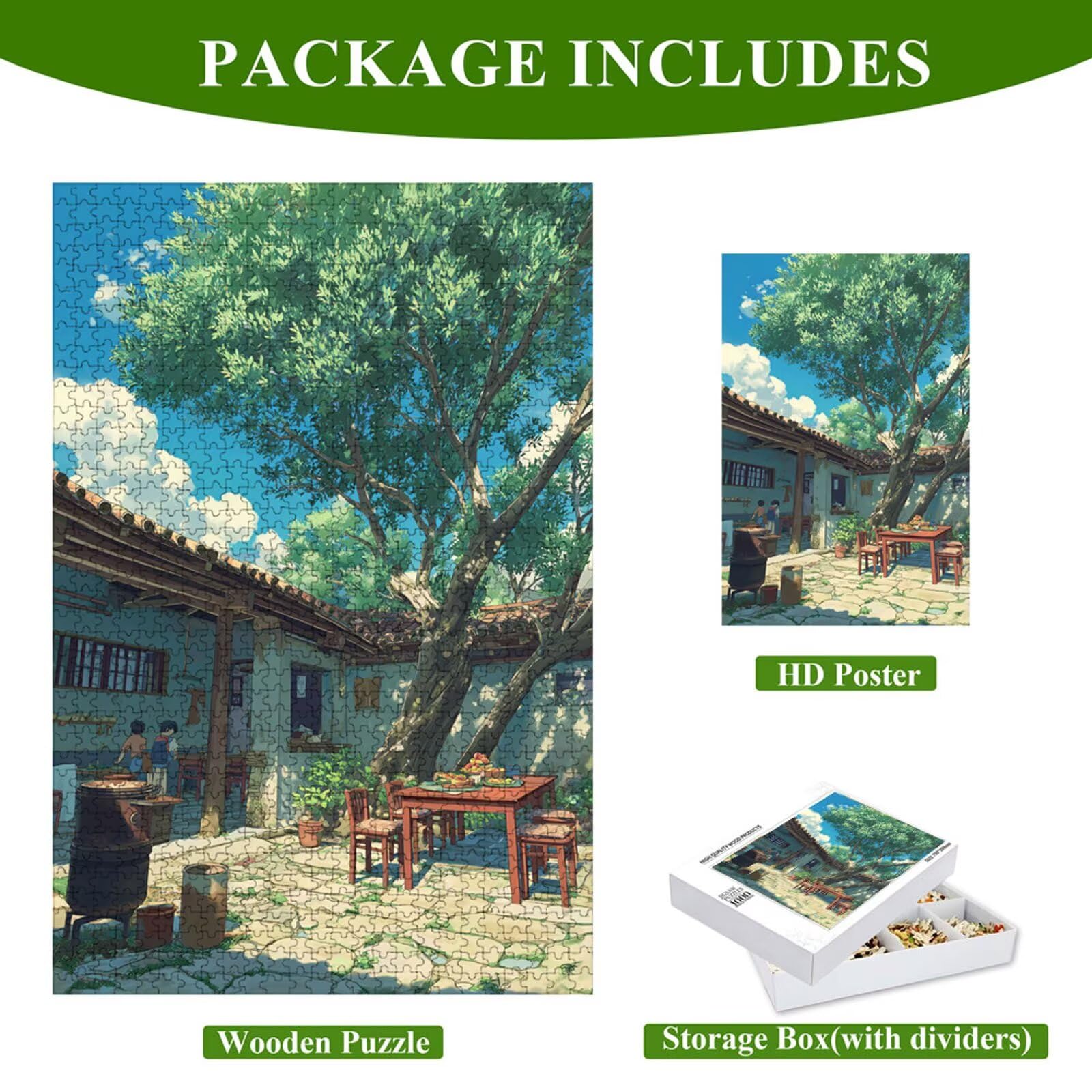 3000 Pezzi Puzzle Adulti - Albero & Cabina - Fabbricazione in Legno Robusto (Forma Classica) - Decorazione Murale con Poster - Prodotto Riservato ad Adulti e 14 Anni in Su (111x87cm) P3#926