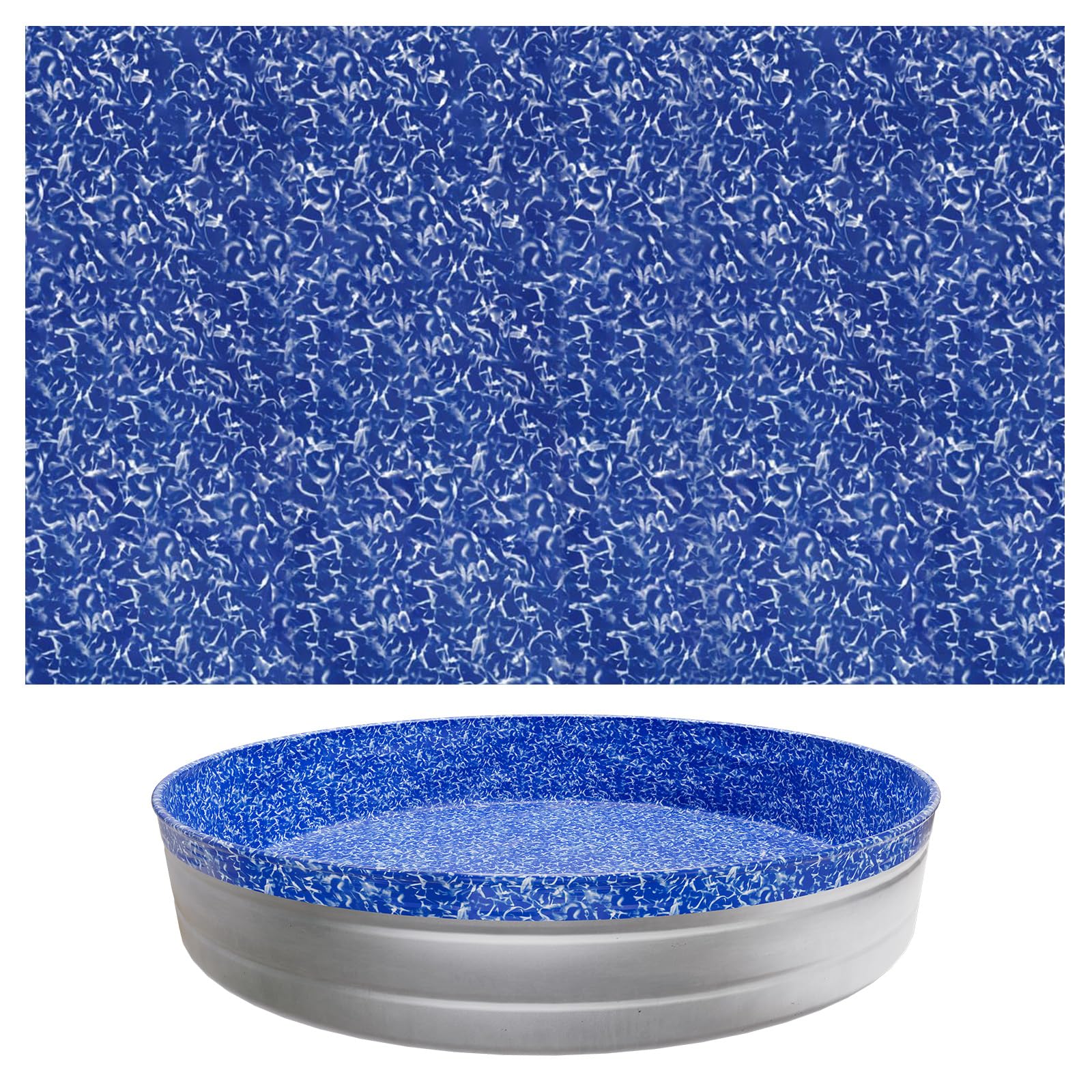 VEVOR 10 ft Round Stock Tank Pool Liner, Overlap Swimming Pool Liner for 27.5 in Wall Height, Extra Thick Heavy Gauge Vinyl, Easy Install with