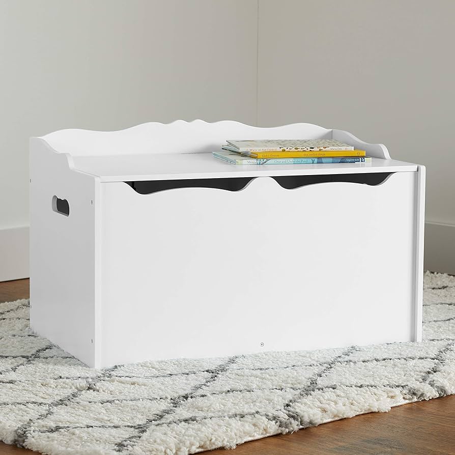 【関税&送料込み】Off-White 'Toy Box' Black Virgin Wool Pa Amazon.com: Amazon Basics Kids Toy Box, Wooden Organizer