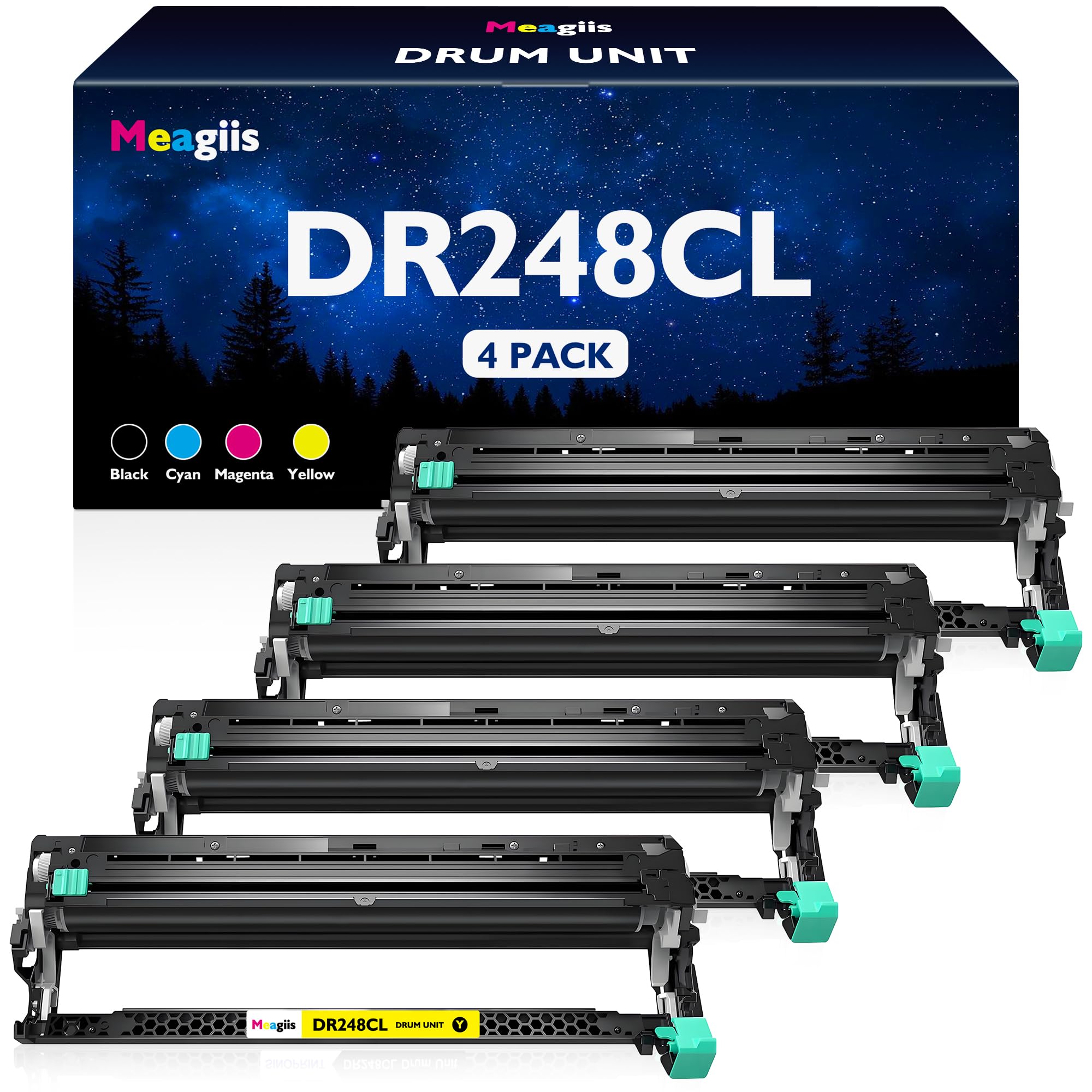 DR248CL Unité de Tambour compatibles pour Brother DR248CL DR-248CL Tambour pour Brother HL-L3240CDW DCP-L3560CDW MFC-L3760CDW HL-L3215CW HL-L3220CW DCP-L3515CDW DCP-L3520CDW (4 Paquet)