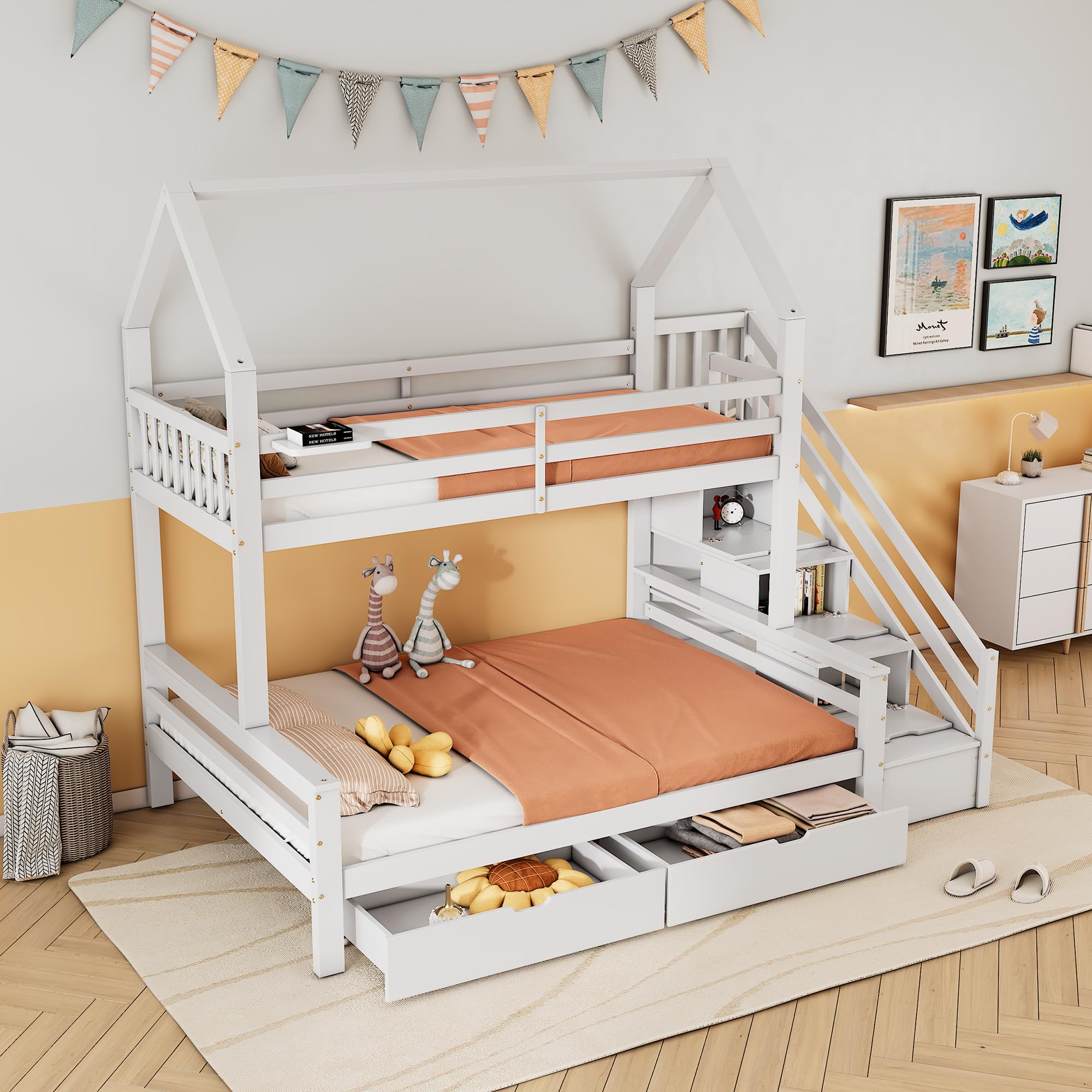 Generisch Bett Etagenbett 90x200 Cm Für 2, Hausbet Produktbild-Vorschau 3