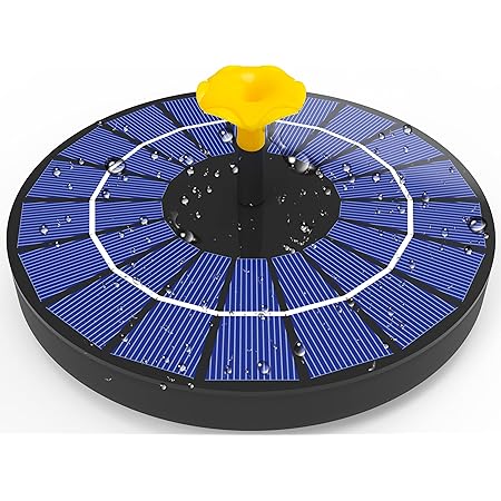 Viajero 2021 4W Solar Fountain with 3000mAh Battery Backup, Latest Upgraded Fix Floating Waterlevel Switch Solar Powered Water Pump for Bird Bath Birdbaths Garden Backyard Pond Pool Outdoor