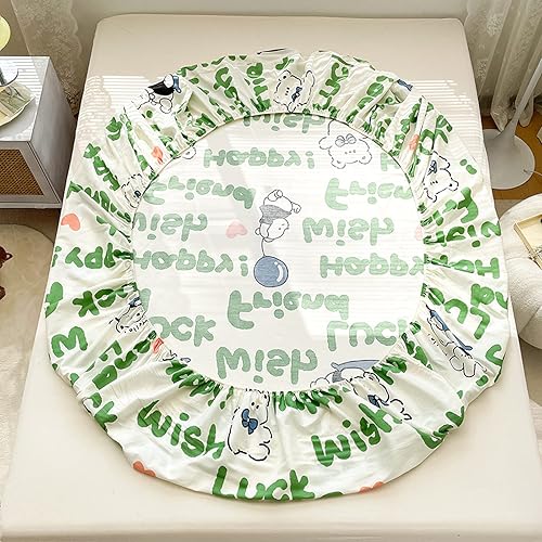 Miniatura 4 de Protectores de colchón para cama tamaño King, de algodón, con estampado de dibujos animados, protector de colchón para niños y niñas, para