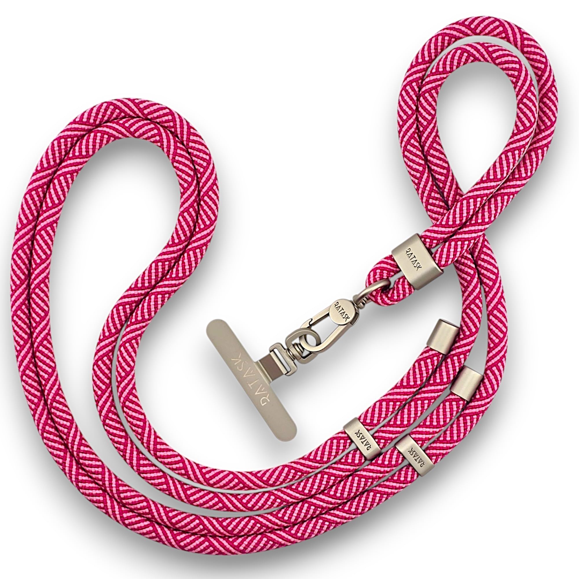 RATASK Adjustable Neck/Shoulder Lanyard Strap for Mobile Phones, Camera, ID card Holder, Badge Holder (Vivid Pink)