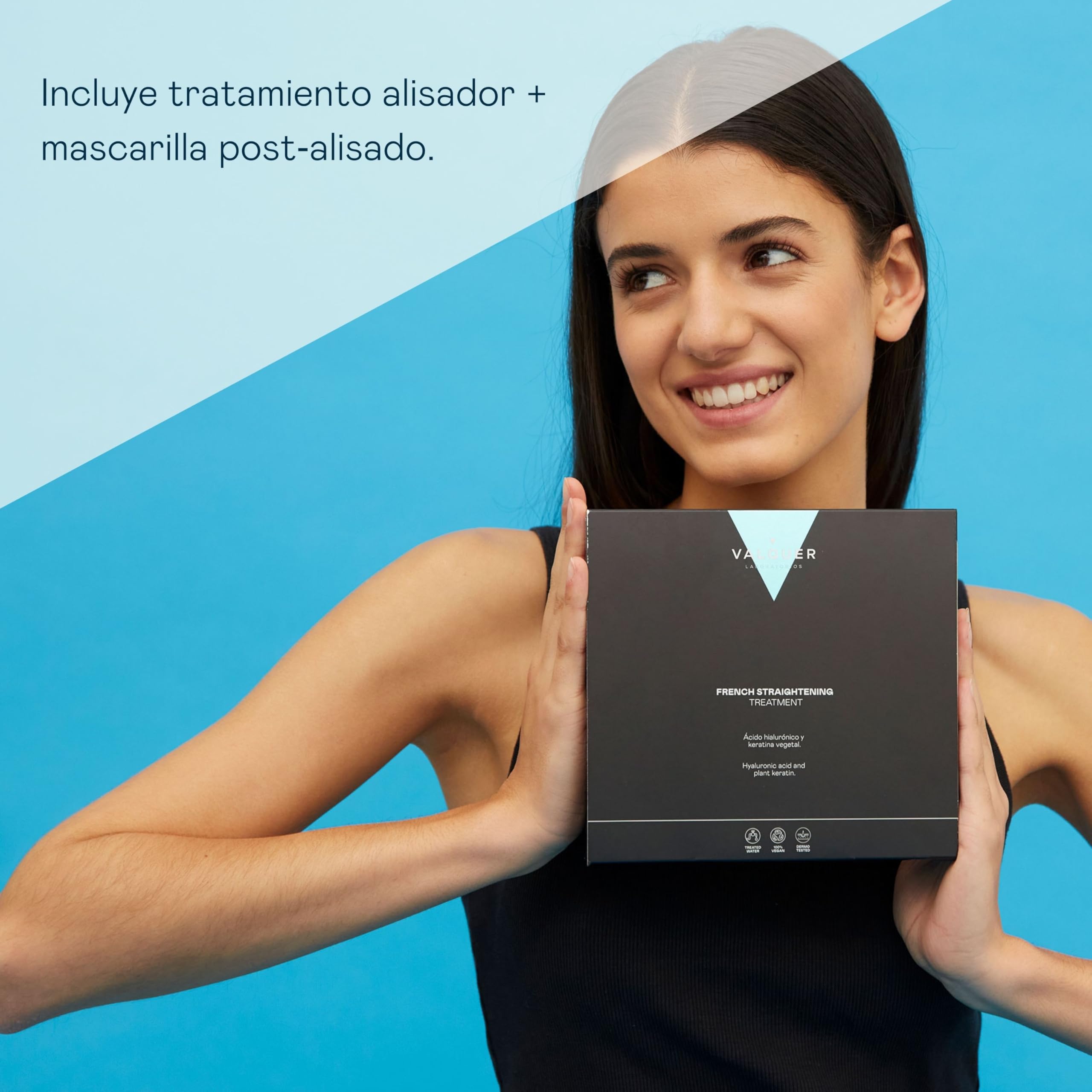 Valquer French Smoothing Pack: Treatment & Hair Mask 275ml, Hyaluronic Acid & Keratin, Vegan