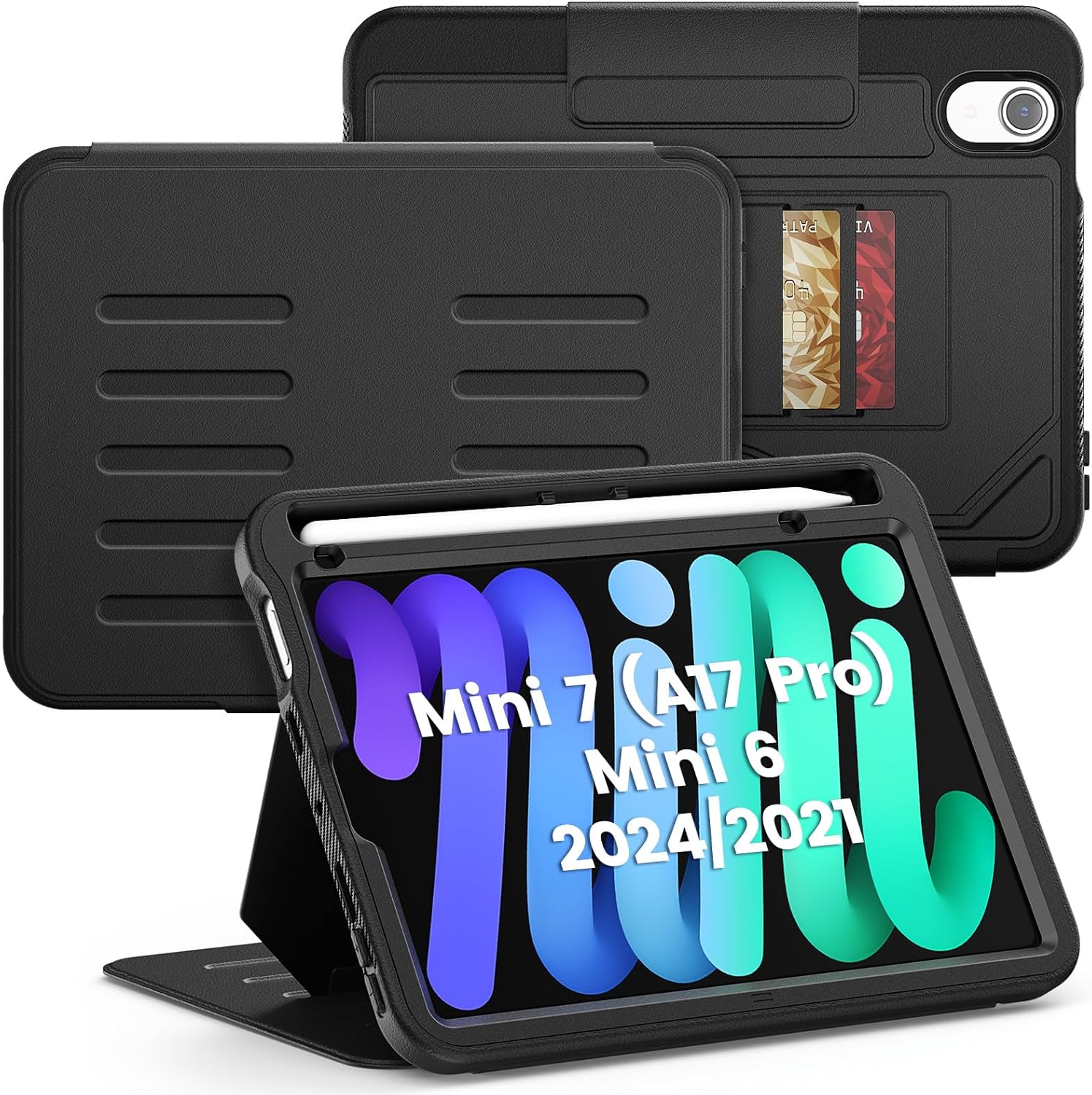 SEYMAC for iPad Air 11 inch Case M4/ M3/ M2 (2026/2025/ 2024), Full Protective Auto Sleep/Wake Strong Magnetic Cover with 5 Standing Angles and Pencil Holder, Purple
