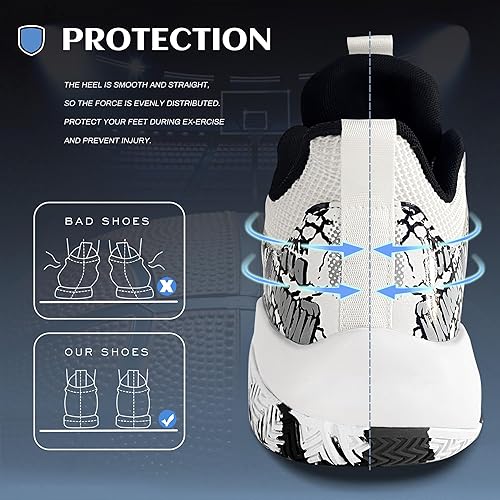 Miniatura 4 de CJSPORX - Tenis de baloncesto para hombre, transpirables, antideslizantes, para correr