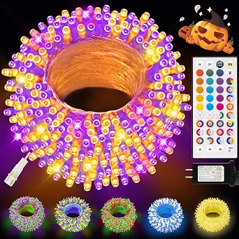 LitHome Color Changing Christmas String Lights Connectable, 66Ft 200 LED, 35 Colors, Outdoor & Indoor