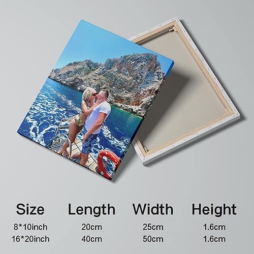 Miniatura 4 de Chexin Impresiones en lienzo personalizadas con tus fotos, marco, carteles, arte de pared para estética, sala de estar, boda, bebé, mascota, imagen