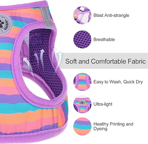 Miniatura 193 de BEAUTYZOO Juego de arnés y correa para perro, arnés reflectante para perro, sin tirones, sin estrangulamiento, para perros pequeños, medianos