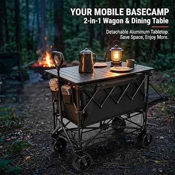 Double Decker Wagon Heavy Duty Collapsible with Table
