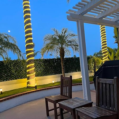 Miniatura 5 de FORT Luces LED de cuerda para exteriores resistentes al agua, tira de luces LED blancas cálidas, 100 pies de luces LED, 720 LED, luces de tubo