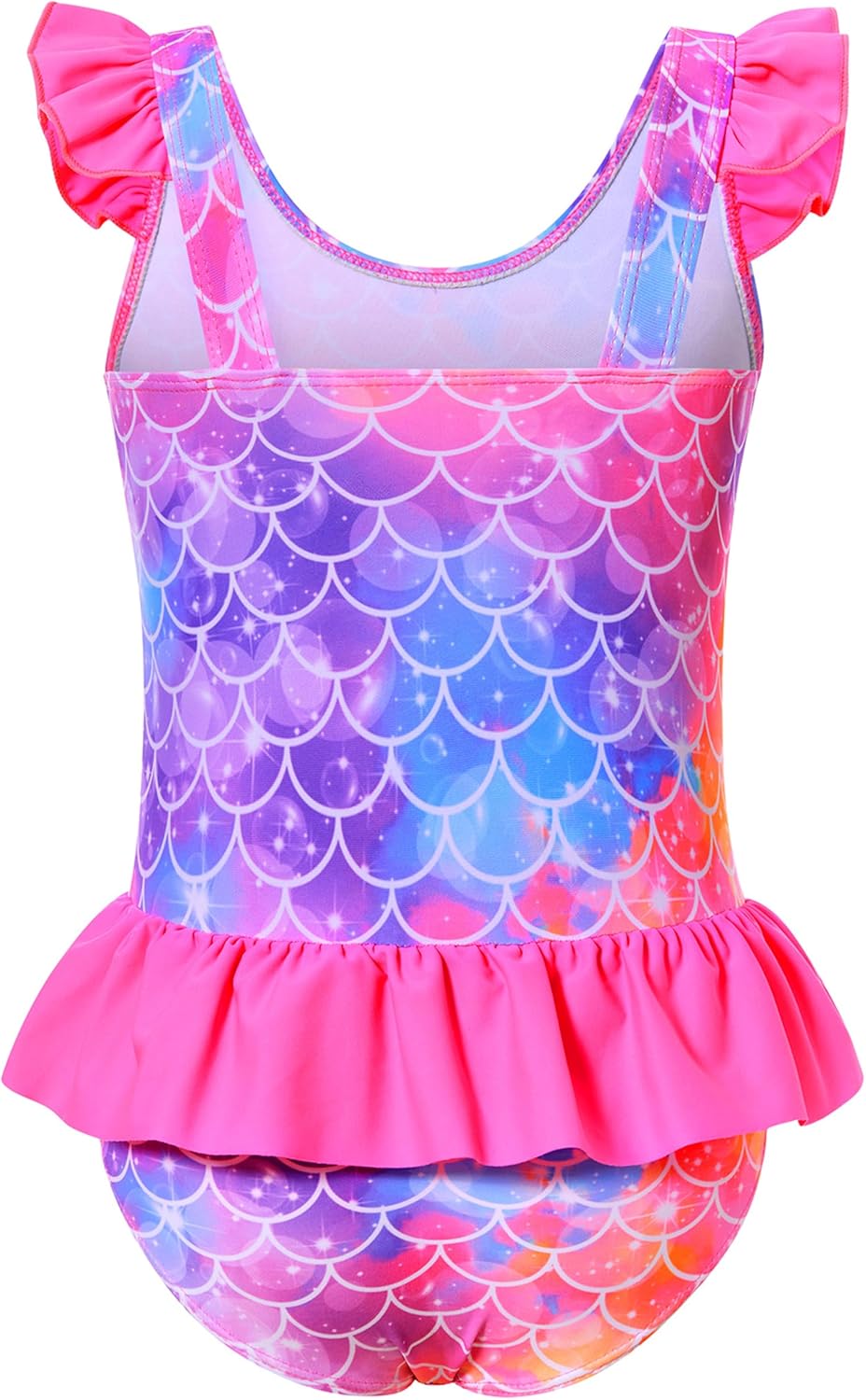 Toddler Girls Swimsuit One Piece Mermaid Bathing Suit Cute Ruffle Hawaiian Beach Swimwear 2-7 Years