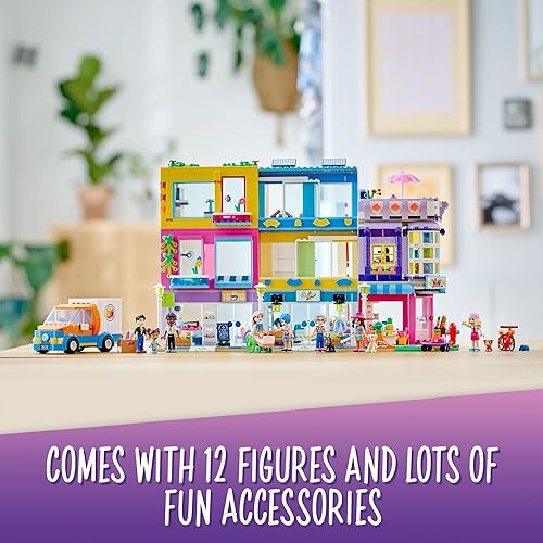 Miniatura 3 de LEGO Friends Main Street Building, Heartlake City Café & Hair Salon 41704, casa modular de muñecas de juguete de construcción para divertirse con