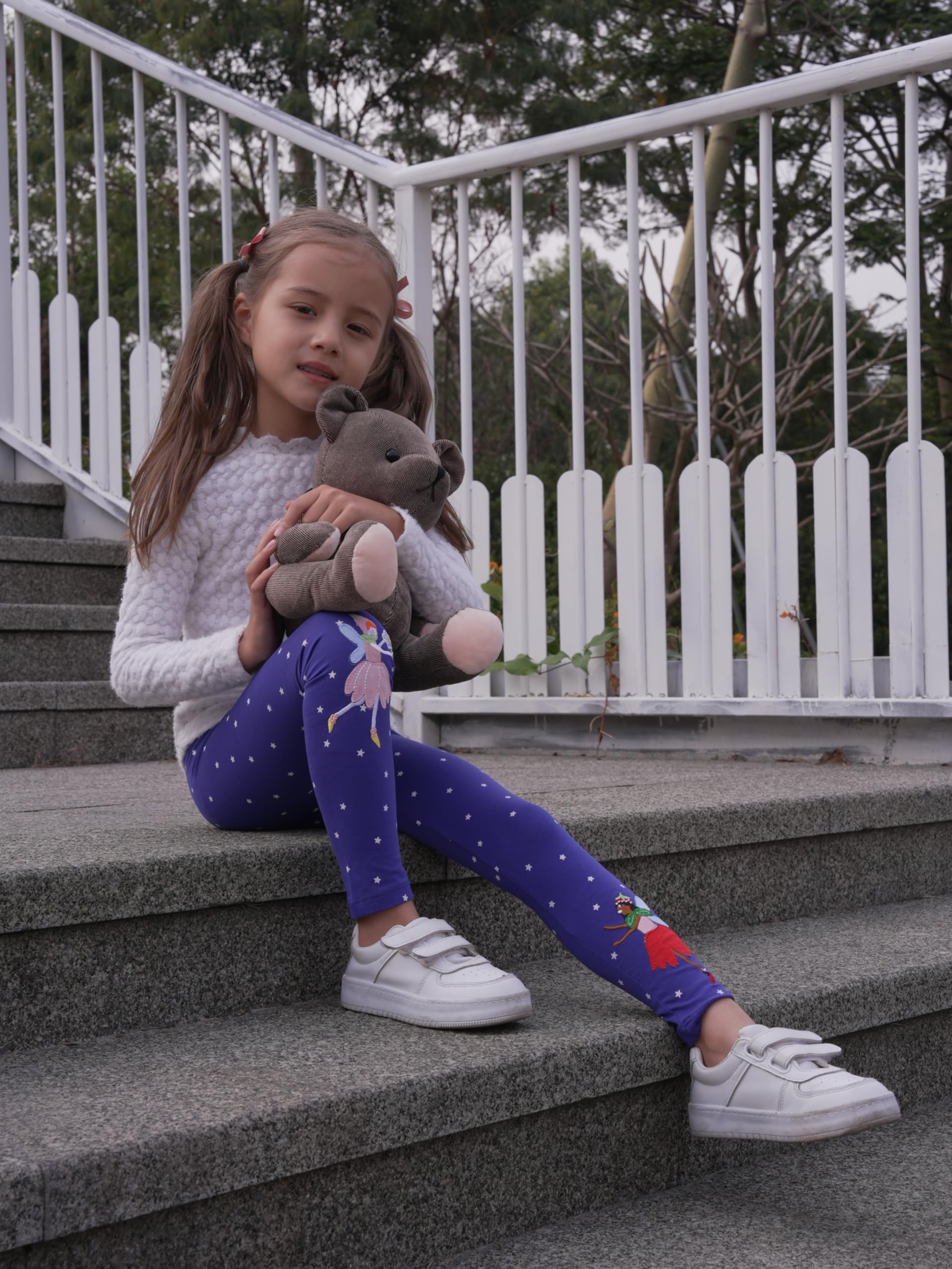 EmaoFun Leggins Bambina,Leggings Bambina 2-7 Anni Cotone Pantaloni.
