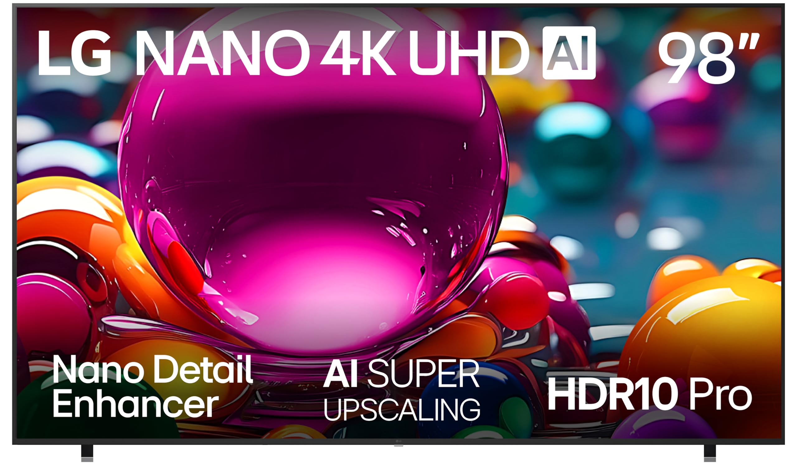 Photo 1 of ***********NO RETURNS NO REFUNDS************************HEAVY/MAJOR DAMAGE************ LG 98-Inch Class Nano AI 4K NU85 Series Smart TV w/AI Sound Pro, HDR10, AI 4K Super Upscaling, Filmmaker Mode, Wow Orchestra, Compatible with Alexa (98NU850BPUB, 2026)