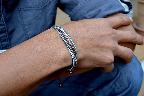 Miniatura 115 de Surfer Bracelets for Men - Handmade Surfer Rope Adjustable Friendship Bracelets - Surf String Bracelet for Couple Women Men Waterproof Beach Jewelry