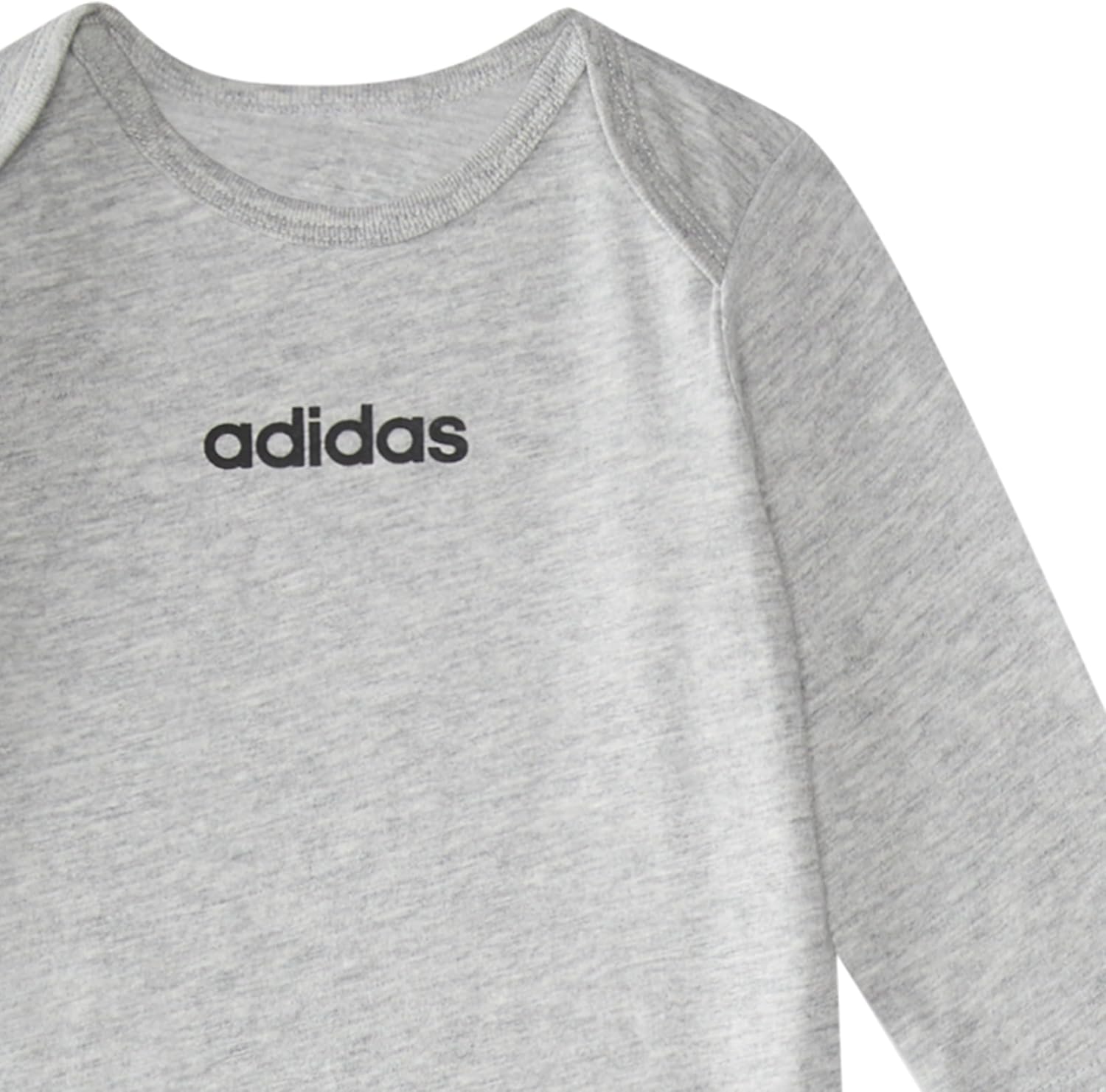adidas baby-boys 3-piece Linear Logo Heather Bodyshirt & Pant Set - Image 4