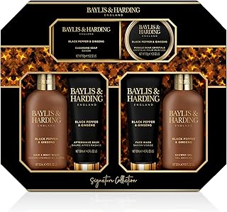 Baylis & Harding Black Pepper & Ginseng Ultimate Preening Gift Set - only at Amazon - Vegan Friendly