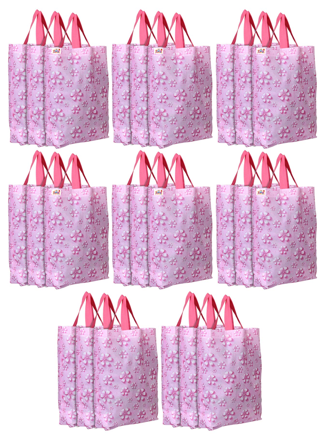 Fun Homes Non Woven Gift Bag Tote/Carry Bags With Handles Party Favor Pack of 24- Flower(Pink) (B08XBHGT7S) Amazon Price History, Amazon Price Tracker