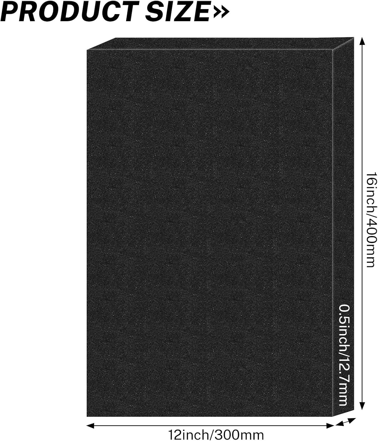 Polyurethane Foam Inserts, 4 PCS 16 x 12 x 0.5 Inch Black Cuttable Packing Foam Sheets for Tool Box, Camera, Crafts and Storage - Image 2