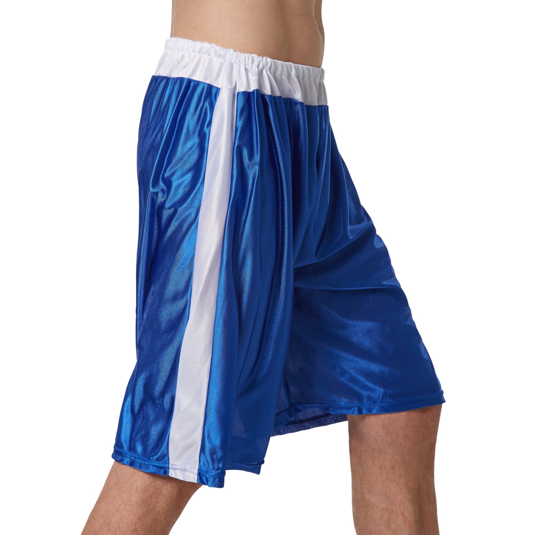 dressforfun Costume de Boxeur pour Homme | Costume Deux pièces de Boxeur | INCL. Ceinture à Lacer et Gants de Boxe à Fermeture à Scratch (Bleu | XL | no. 301832)