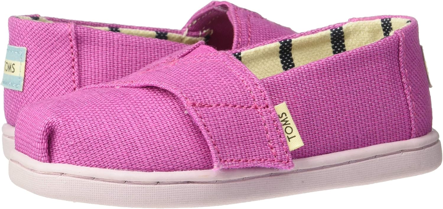 TOMS girls Alpargata (Toddler/Little Kid) loafers shoes, Rose Violet Hrtg Cvs, 4 Toddler US