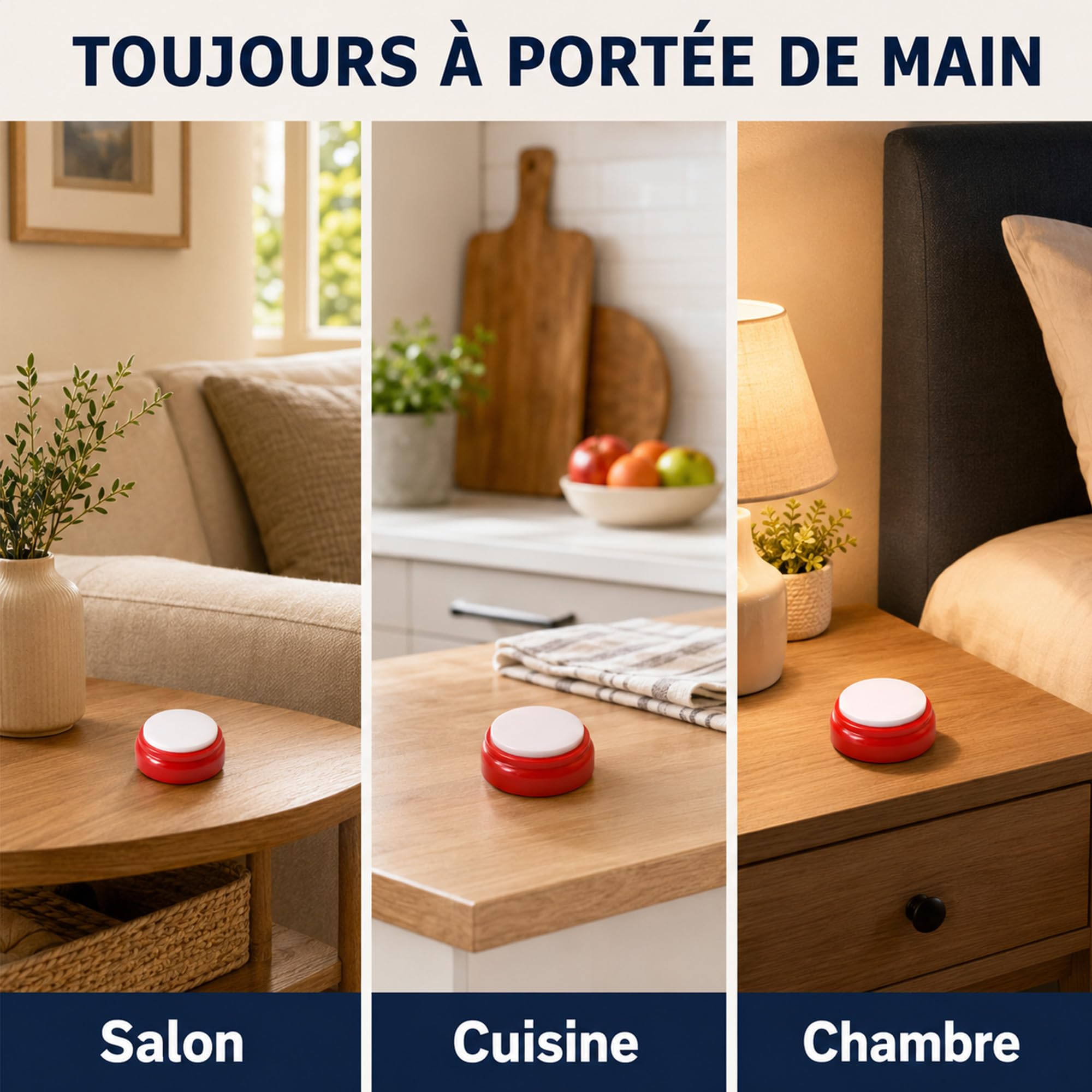 Horloge Parlante à Boutons Voix Française Claire, Réveil,12/24H | Voix Française Claire et Facile à Comprendre, Avec Réveil Sonore - Idéale pour Malvoyants, Aveugles et Personnes Agées