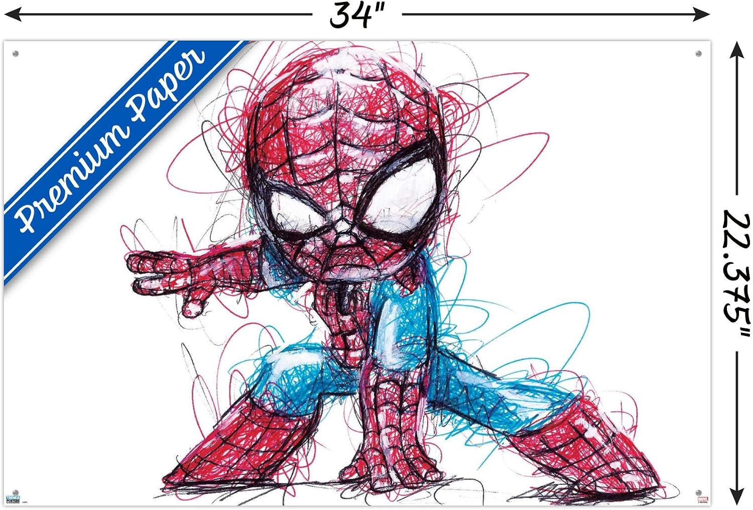 Marvel Comics - Spider-Man - Sketch Wall Poster with Push Pins image 3