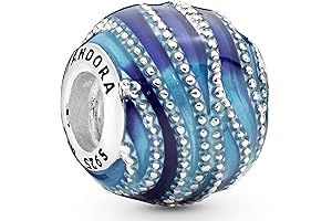 Pandora Blue Wave Charm: Embark on a Silver Seafaring Adventure