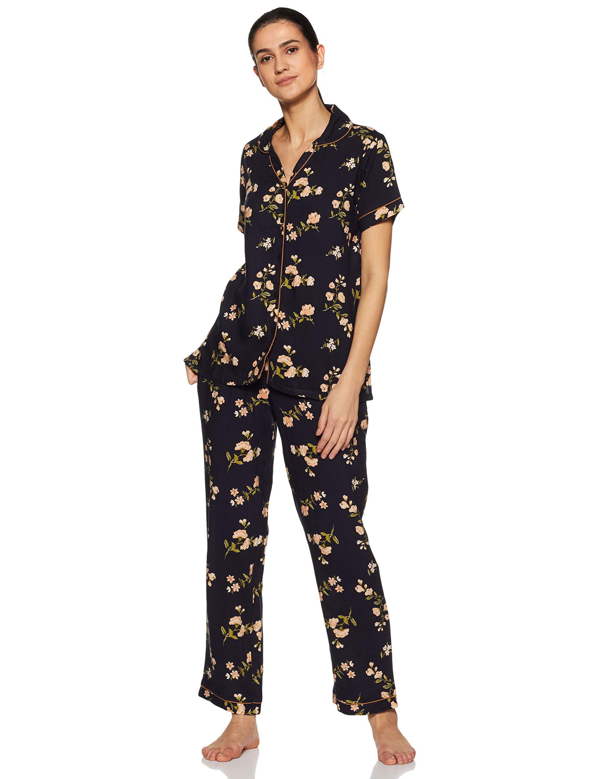 LongiesWomen's Rayon Pyjama Night Suit Pajama Set