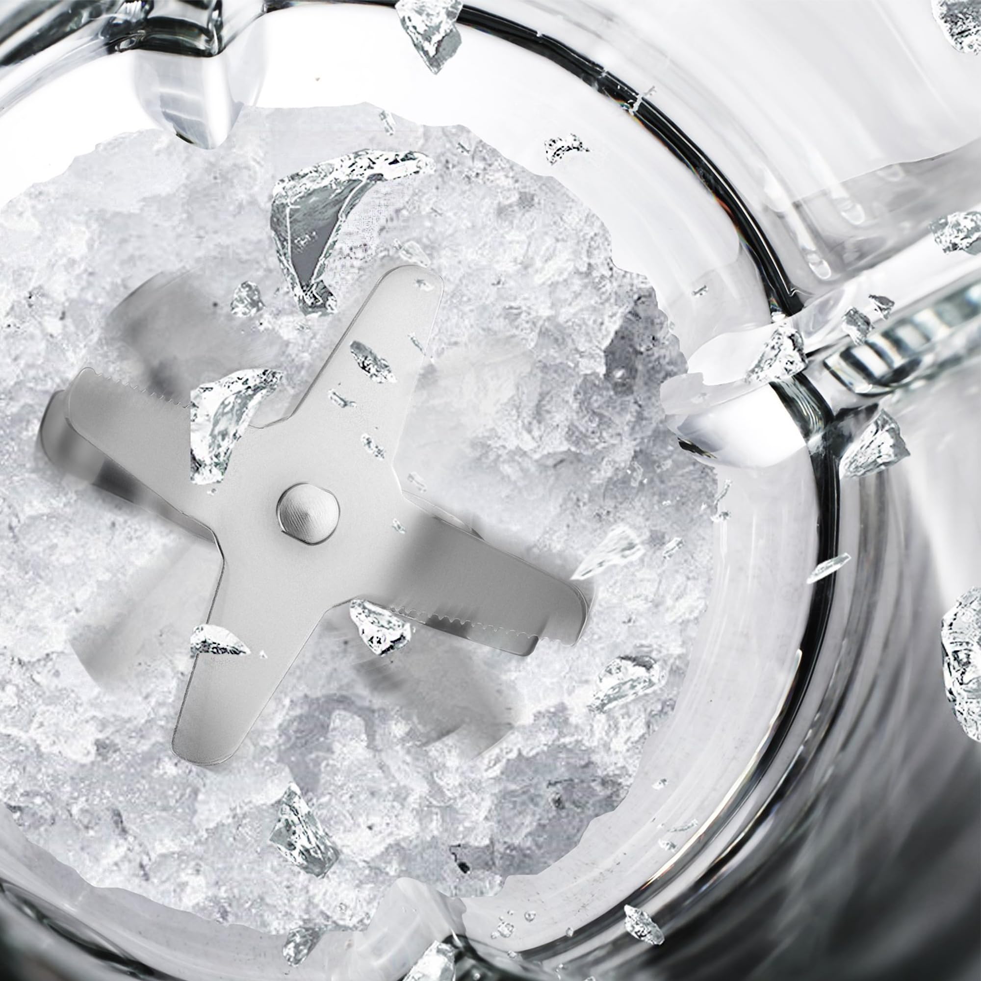 TurboTronic Standmixer mit 1,5L Glasbehälter 1200W Edelstahl silber, Smoothie Maker, Ice Crush Funktion, Blender