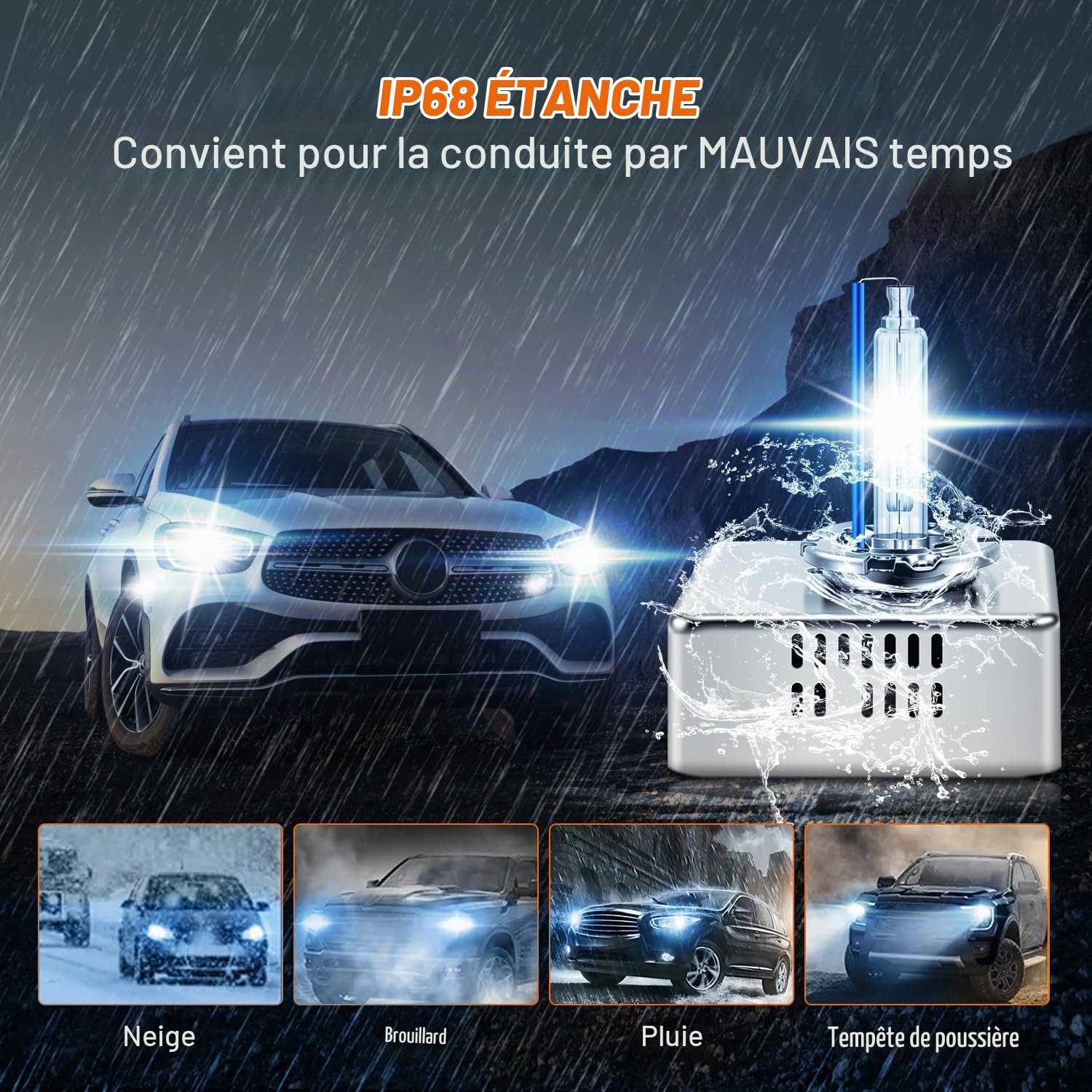 DZG D5S Xenon HID Ampoules de phare 35W 8000K Blanc froid Feux de Route Croisement, 2 Pièces