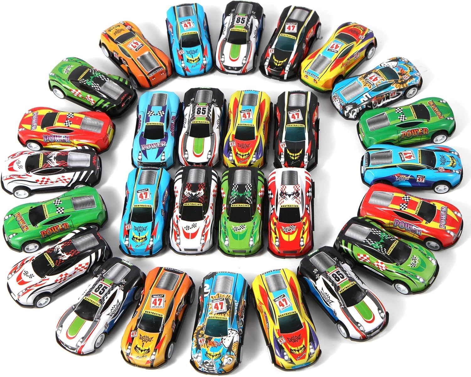 RAMNATH 12Pcs Mini Pull Back Car for Kids, Alloy Die-Cast Cars Set Mini Vehicles Toy Bulk Party Favor Race Car Toys, Goodie Bag Stuffers, Pinata Fillers for Boys Girls Birthday Supplies. (D.)
