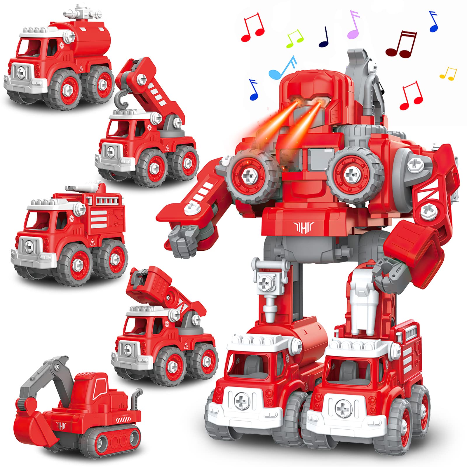 ◆販売終了品◆ 5in1 ロボカーⅡ 働く車 ミニカー おもちゃ 5点セット ◇販売終了品◇ 5in1 ロボカーⅡ 働く車 ミニカー おもちゃ 5点