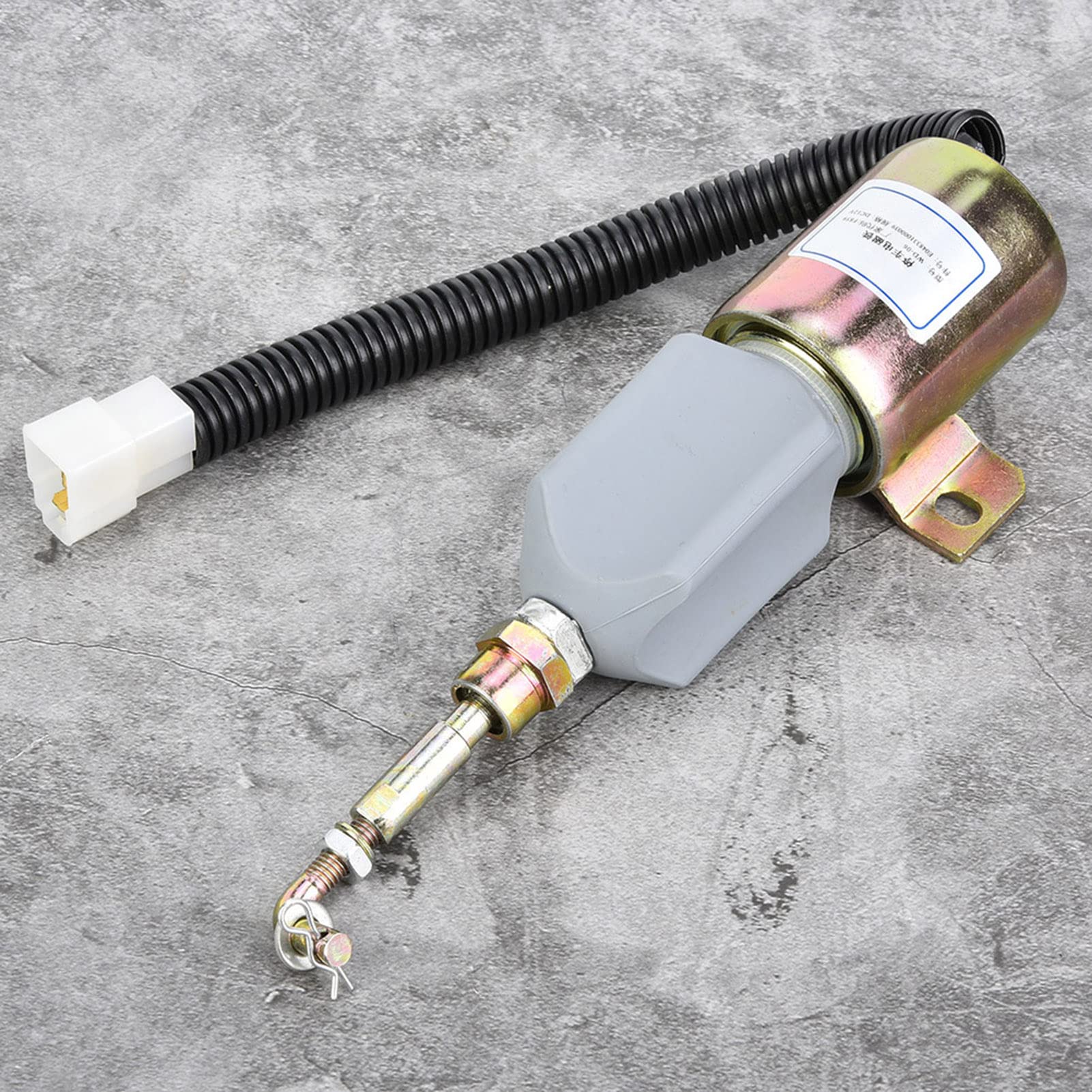 Tissting 12 V Diesel Fuel Engine Shut Off Stop Elettrovalvola di Ricambio Kit E483310000039 Fuel Stop Elettrovalvola Isuzu per La Macchina del Motore Diesel