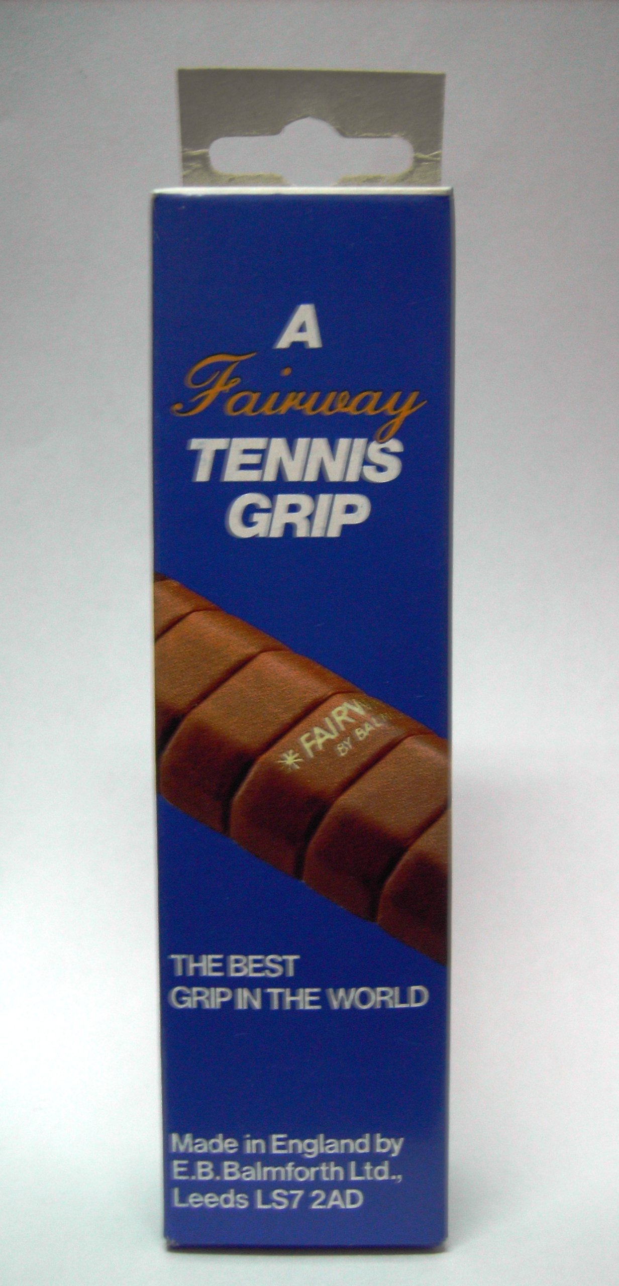 Tan Fairway double-handed leather tennis grip