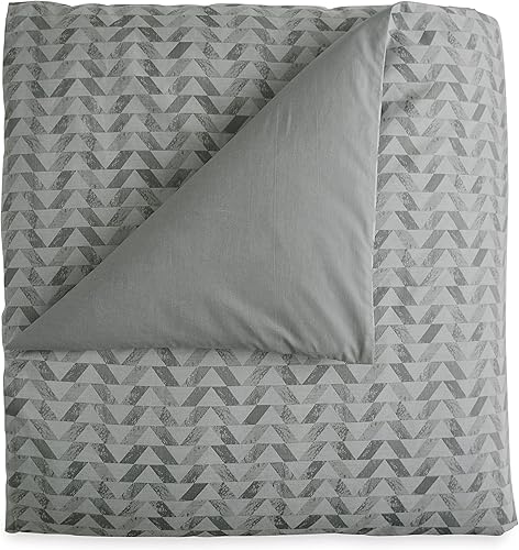 Miniatura 6 de Scott Living Laredo - Juego de edredón y funda de edredón jacquard de 3 piezas  matrimonialqueen  entrelazado geométrico gris niebla del puerto