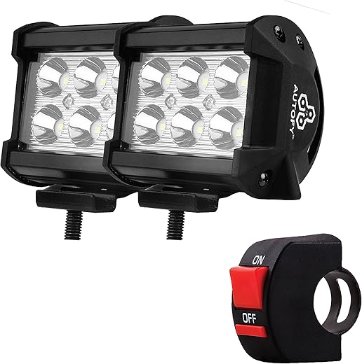 Autofy LED Bar Light Universal Bike Car Fog Light - 6 MONTHS WARRANTY - Work Light LED Bar Light for Off Roading Bikes Cars SUV ATV - Fitting...