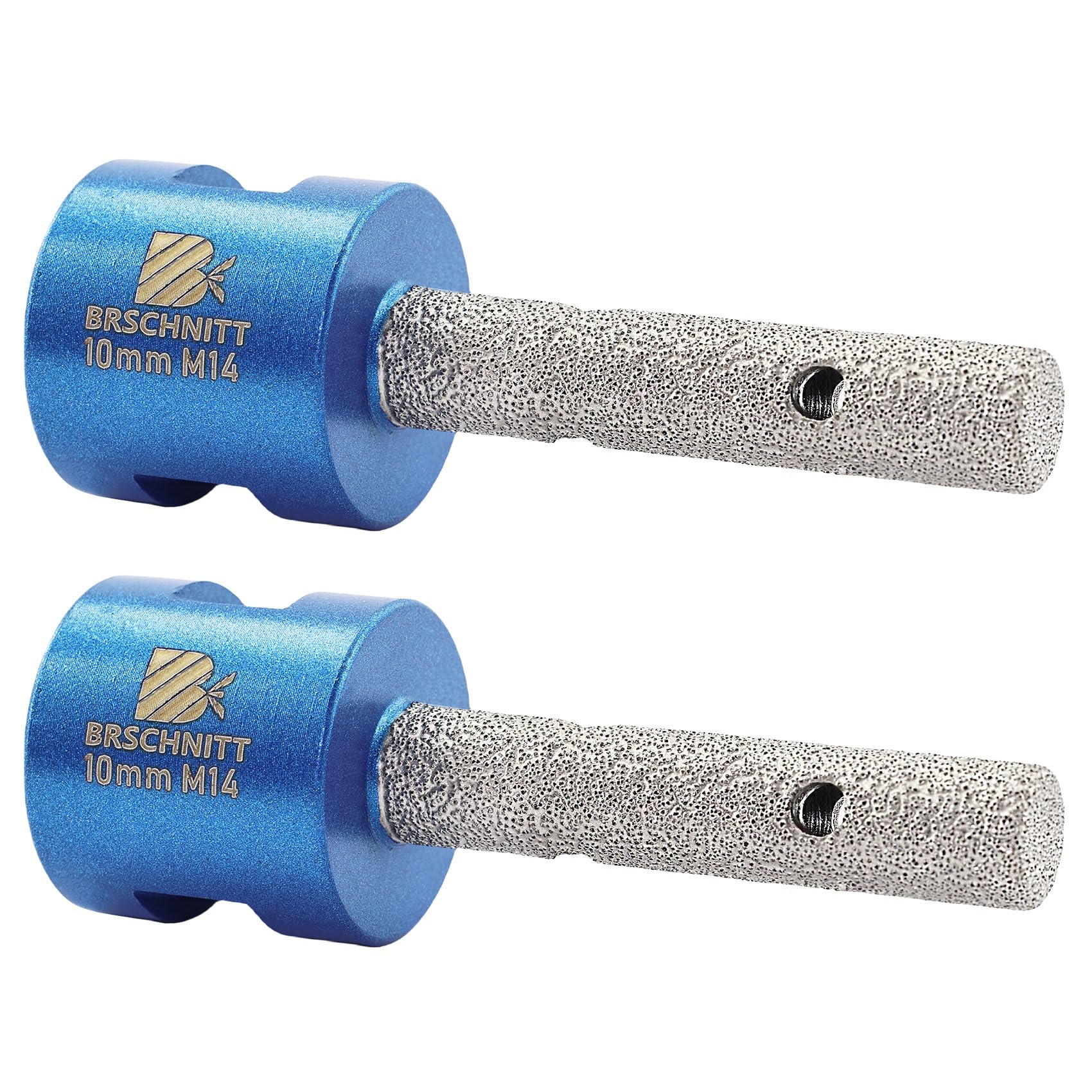 Diamond Finger Milling Bits -BRSCHNITT 2pcs 3/8" Dry Core Drill Bit for Enlarging Shaping Existing Holes of Porcelain,Hard Ceramic,Granite,Marble with M14 Thread