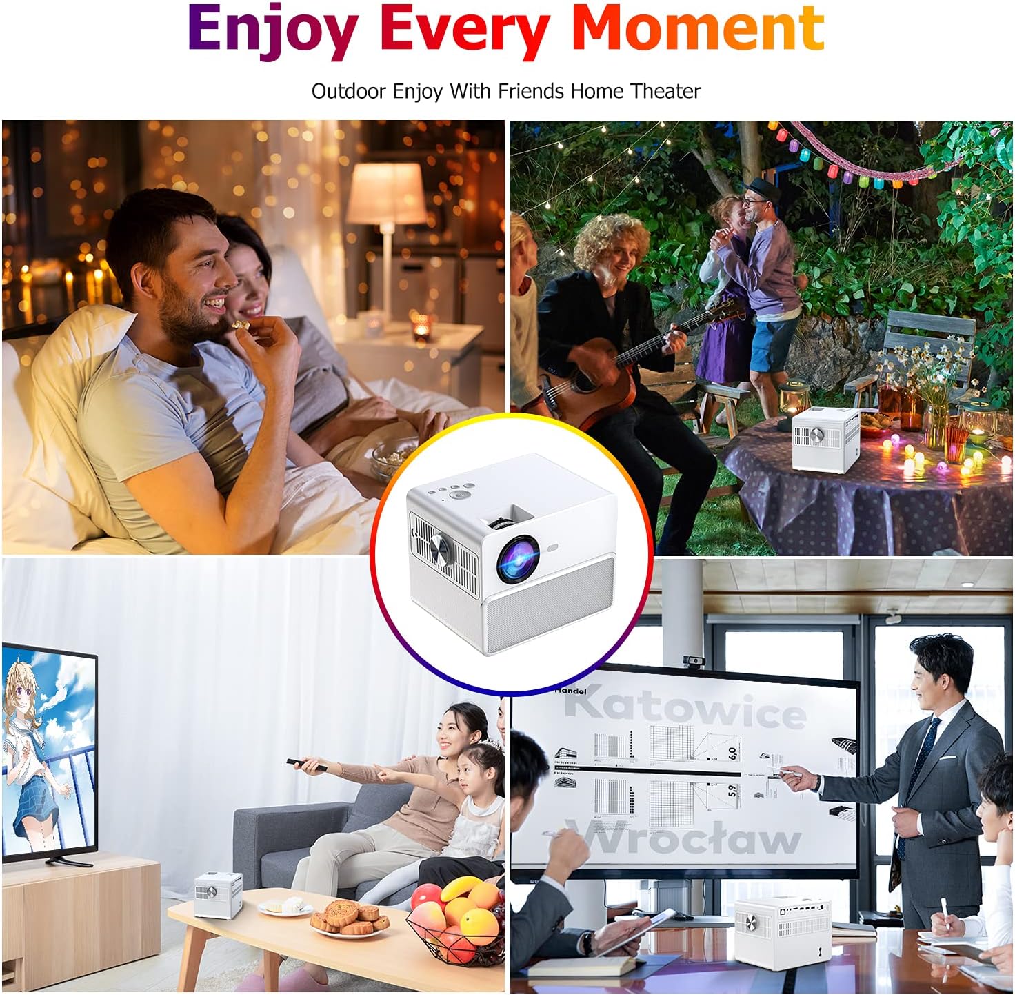 Exсluѕіvе Dіѕсоunt 🔥 Native 1080P Bluetooth WiFi Projector, Towond Portable Movie Projector with HiFi Speaker,4K 7500L Mini Video Protectors Compatible with TV Stick HDMI VGA USB TF AV for Home Theater/Outdoor Cinema